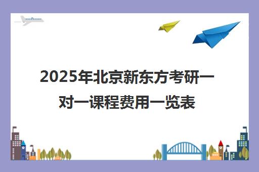 2025年北京新东方考研一对一课程费用一览表